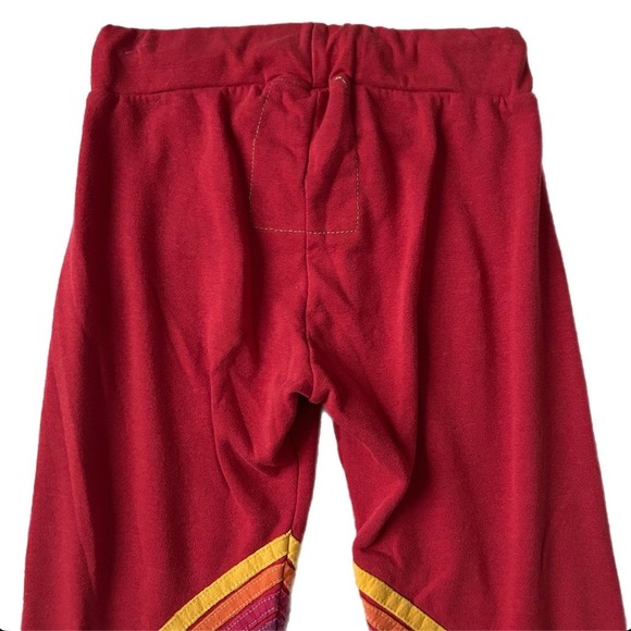 Aviator Nation Sweatpants Red Blue Rainbow Stripe Joggers Women's Size XS - Picture 5 of 7